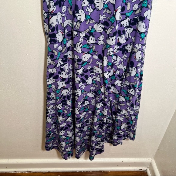 Lularoe Carly T-Shirt Dress Purple Mickey Mouse XS - Picture 7 of 9